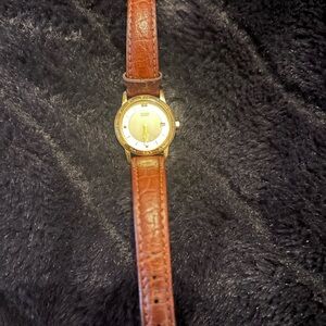 Citizen Gold Dial with Brown Leather Strap